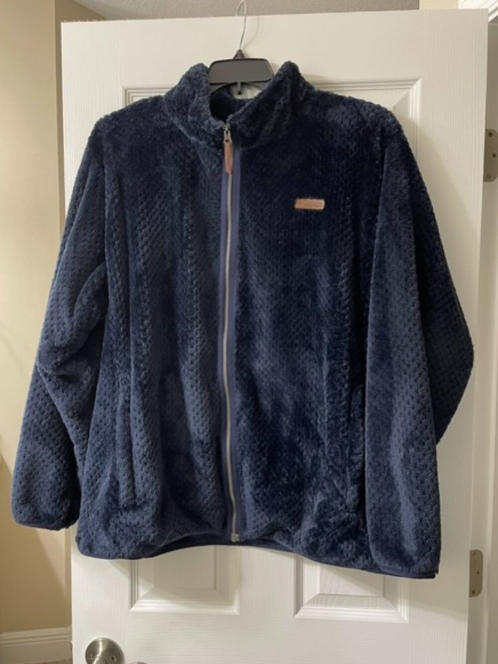 Columbia Women Fire Side II Sherpa Full Zip Fleece Jacket Plus Size 3X Cozy Blue